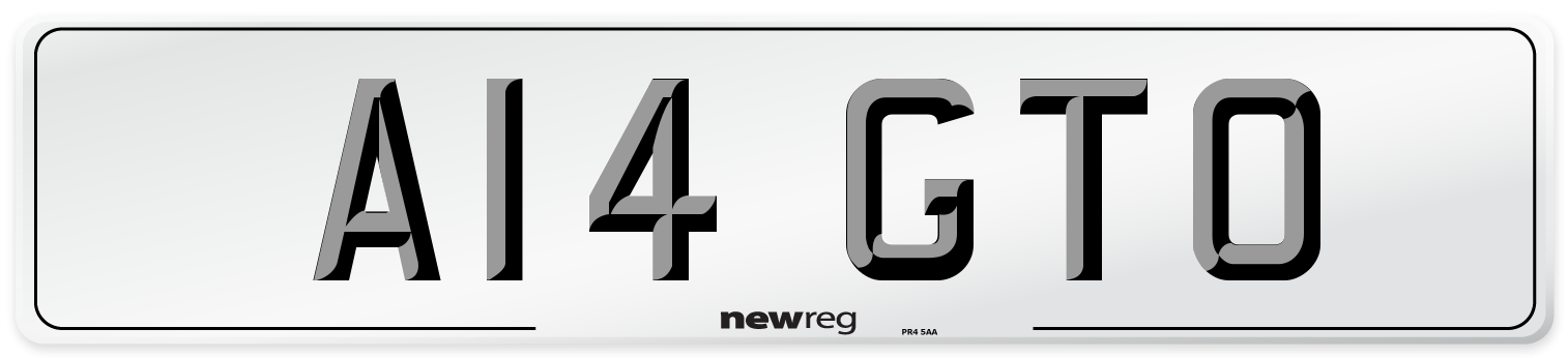 A14 GTO Number Plate from New Reg